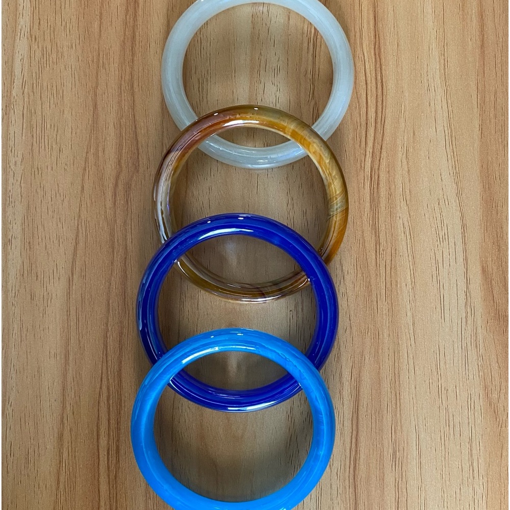 Murano Glass Bangle Bracelets Set - image 4